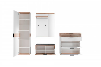 Montello von MCA - Garderobe in Soft White/ Viking Oak