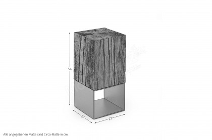 Naturstücke von Hartmann - Beistelltisch Kernesche anthrazit/ Metall