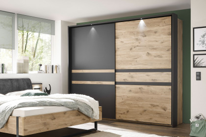 Raven von SchlafKONTOR - Schrank ca. 270 cm breit Viking Oak - graphit