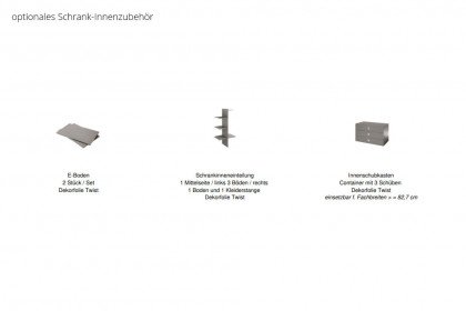 Raven von SchlafKONTOR - Schrank ca. 270 cm breit Viking Oak - graphit