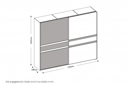 Raven von SchlafKONTOR - Schrank ca. 270 cm breit Viking Oak - graphit