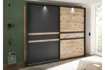 Raven von SchlafKONTOR - Schrank ca. 270 cm breit Viking Oak - graphit
