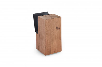 Naturstücke von Hartmann - Beistelltisch Kerneiche natur mit Zeitungshalter