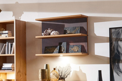 Selecto-living von Schösswender - Hängeregal SE 18O Wildeiche/ Metall Rost