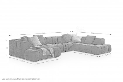 Lucy-LE24 von designwerk - Wohnlandschaft rechts blu