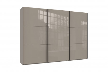 indiana-C von Wimex - Schrank mit Glasfront saharagrau in 2 Breiten wählbar