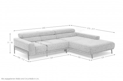 Tossa von SCHÖNER WOHNEN - Ecksofa rechts rusty