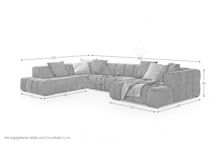 Lucy-LE24 von designwerk - Wohnlandschaft links blu