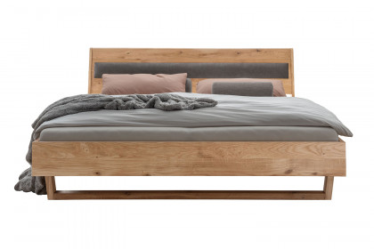 BE-0825 von GK Möbelvertrieb - Kufenbett mit Polstereinsatz-Kopfteil