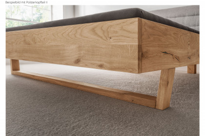 BE-0825 von GK Möbelvertrieb - Kufenbett mit Polstereinsatz-Kopfteil