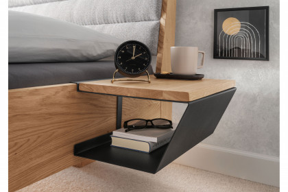 BE-0825 von GK Möbelvertrieb - Kufenbett mit Polstereinsatz-Kopfteil