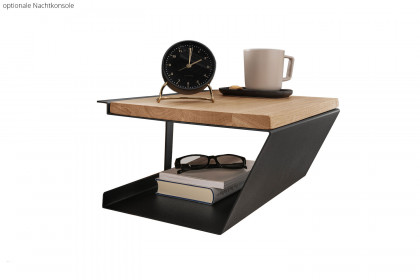 BE-0825 von GK Möbelvertrieb - Kufenbett mit Polstereinsatz-Kopfteil