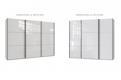 indiana-C von Wimex - weißer Schlafzimmerschrank mit Glas