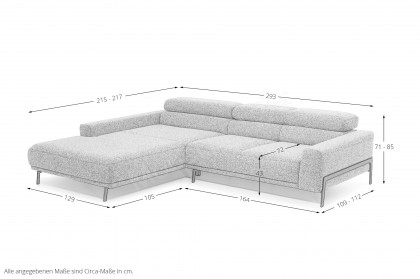 Tossa von SCHÖNER WOHNEN - Ecksofa links rusty