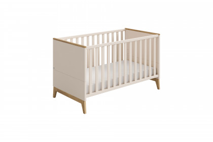 Stiene von Paidi - Babybett 70x140 cm cashmere-beige - Eiche massiv