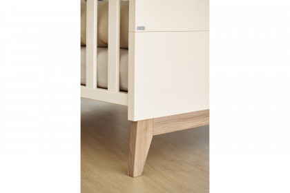 Stiene von Paidi - Babybett 70x140 cm cashmere-beige - Eiche massiv