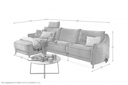 Tabby von SCHÖNER WOHNEN - Eckcouch links graphite