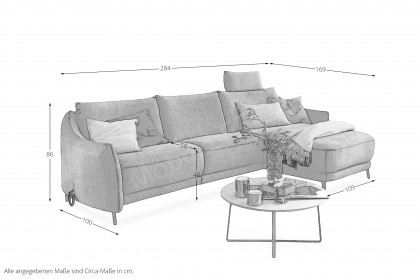 Tabby von SCHÖNER WOHNEN - Eckcouch rechts graphite