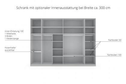 San Antonio von Musterring - Schrank mit Falt- & Drehtüren Basaltglas