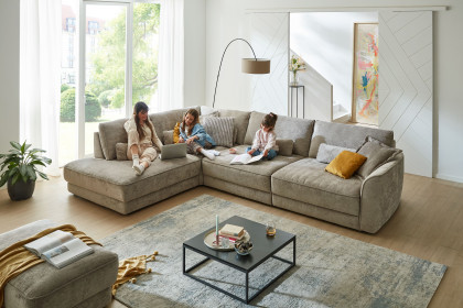 ZE-EM24138 von Zehdenick - Ecksofa Ausführung links mandel