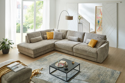 ZE-EM24138 von Zehdenick - Ecksofa Ausführung links mandel