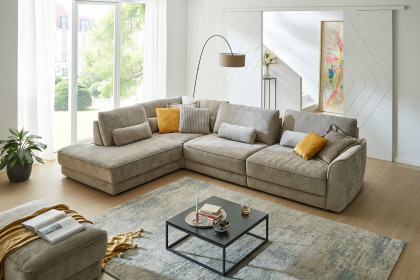 ZE-EM24138 von Zehdenick - Ecksofa Ausführung links mandel