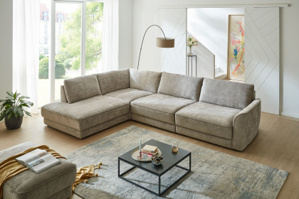 ZE-EM24138 von Zehdenick - Ecksofa Ausführung links mandel