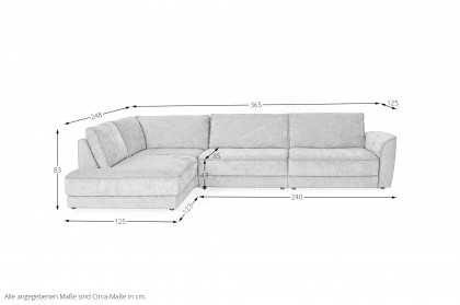 ZE-EM24138 von Zehdenick - Ecksofa Ausführung links mandel