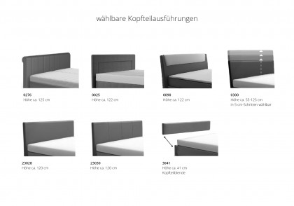 Messina von Oschmann - Polsterbett KT 0276 steel