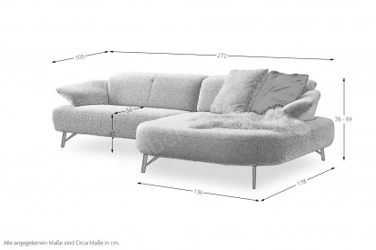 1454 von Himolla - Polstergarnitur Ausführung rechts rose