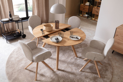 Round von SCHÖNER WOHNEN - Esstisch Wildeiche hell soft gebürstet & geölt