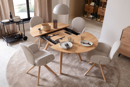 Round von SCHÖNER WOHNEN - Esstisch Wildeiche hell soft gebürstet & geölt