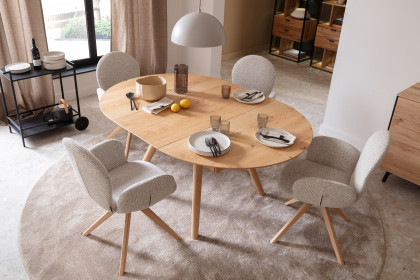 Round von SCHÖNER WOHNEN - Esstisch Wildeiche hell soft gebürstet & geölt