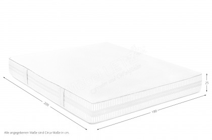 Princess 1200 TFK von Hemafa - Tonnen-Taschen-Federkern-Matratze ca. 180 x 200 cm