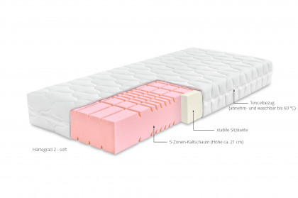 Arella-Dream-Soft-Senior von Ahorn - Kaltschaum-Matratze H2 mit stabiler Sitzkante