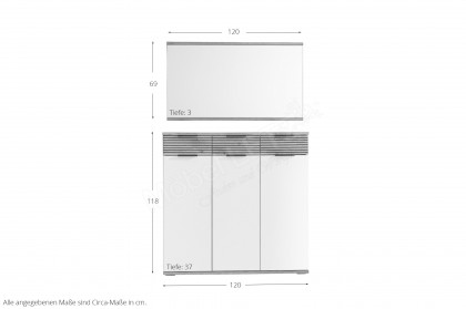 Montello von MCA - Garderobe in Soft White und Viking Oak
