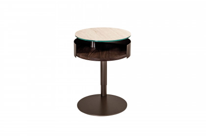 Merkur K444 von Ronald Schmitt - Beistelltisch Nussbaum/ bronze