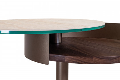 Merkur K444 von Ronald Schmitt - Beistelltisch Nussbaum/ bronze