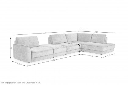 ZE-EM24138 von Zehdenick - Polstergarnitur Variante rechts mandel