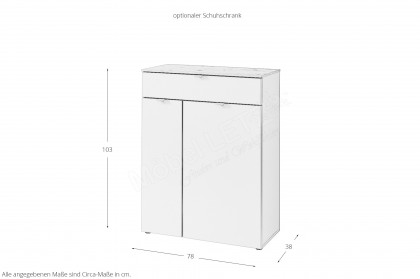 Bari von Innostyle - Garderobe in Schilfgrün matt/ Artisan Eiche