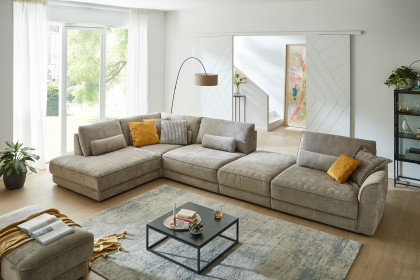 ZE-EM24138 von Zehdenick - Polstergarnitur Variante links mandel