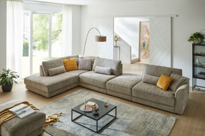 ZE-EM24138 von Zehdenick - Polstergarnitur Variante links mandel