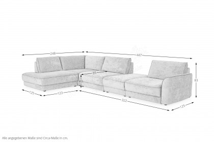 ZE-EM24138 von Zehdenick - Polstergarnitur Variante links mandel