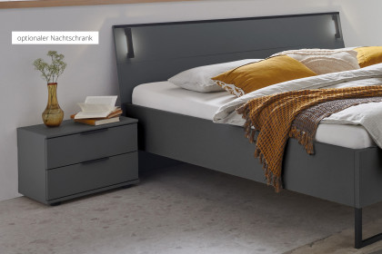 Tilburg von Wimex - dunkelgraues Bett als Einzelbett & Doppelbett wählbar