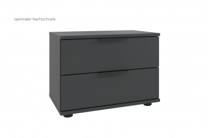 Tilburg von Wimex - dunkelgraues Bett als Einzelbett & Doppelbett wählbar