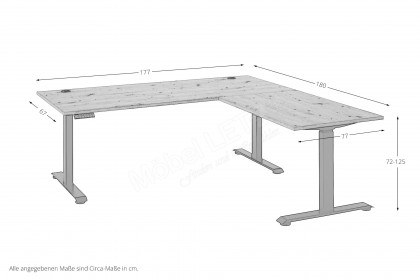 Ben-Office 13 von BEGA Consult - Eckschreibtisch höhenverstellbar
