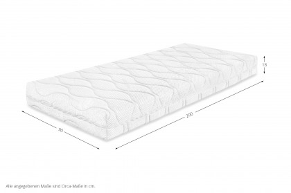 Juna-Senior von Ahorn - Hybridschaum-Matratze 90 x 200 cm H2/H3