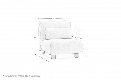 Minou von ell+ell - Faltsessel beige