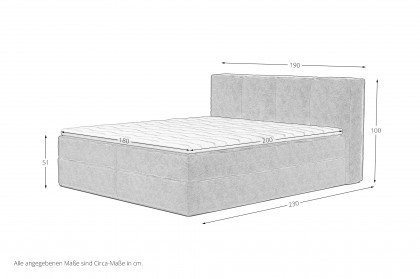 Milano von COTTA - Boxspringbett anthracite