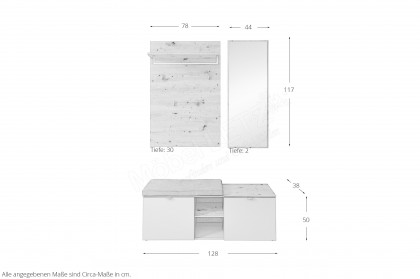 Bari von Innostyle - Garderobe in Schilfgrün matt
